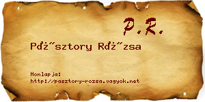 Pásztory Rózsa névjegykártya