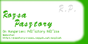 rozsa pasztory business card